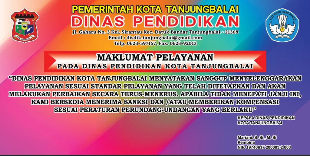 Maklumat Pelayanan Dinas Pendidikan Kota Tanjungbalai